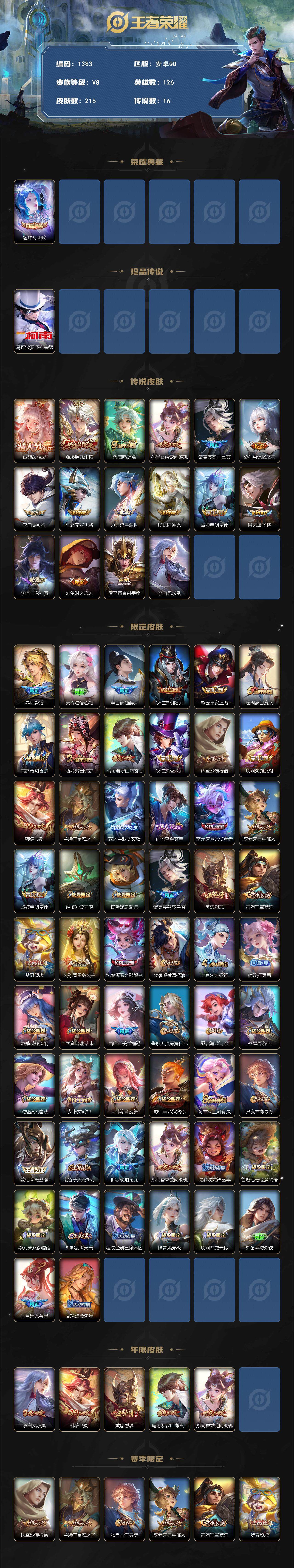 WZQM412419王者荣耀账号详情图3 WZQM412419王者荣耀账号详情图3