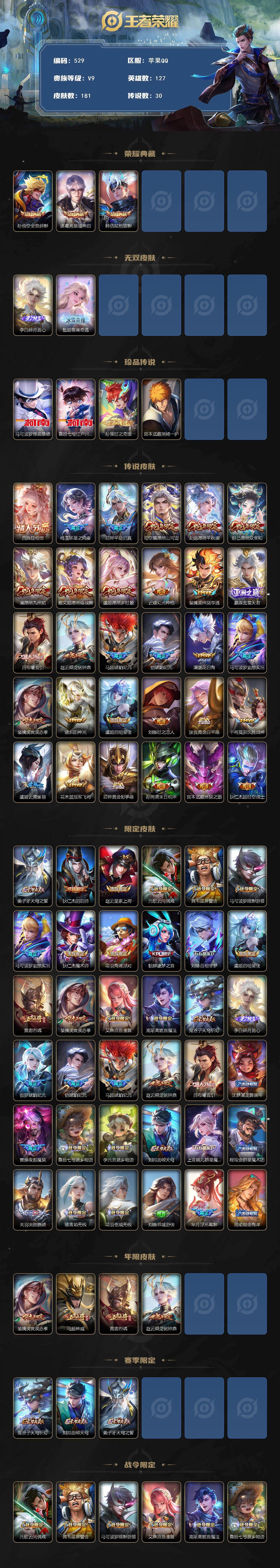 WZCMW496103王者荣耀账号详情图2