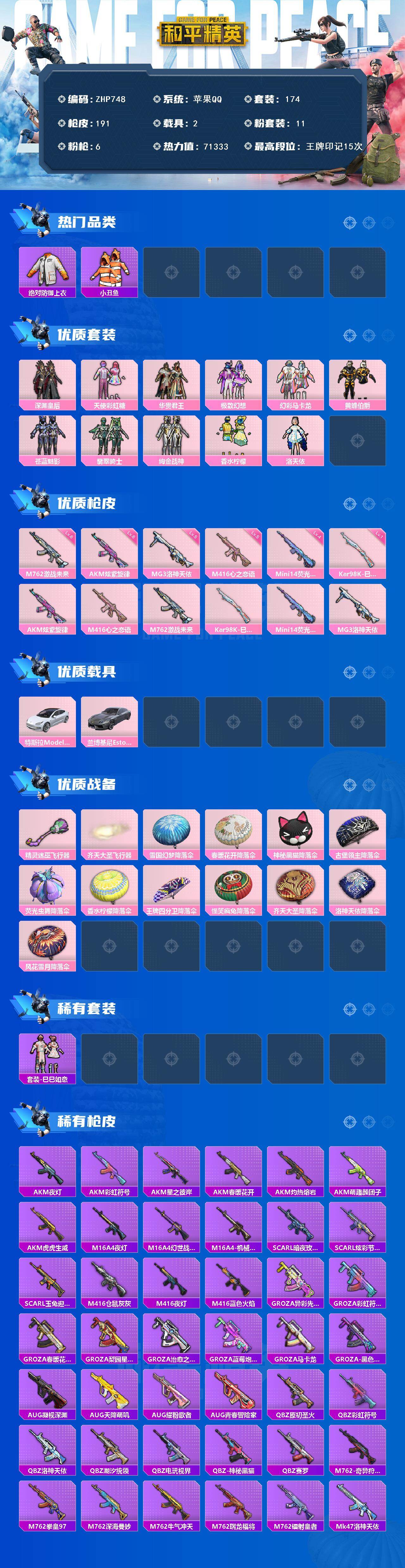 HPLX414751和平精英账号详情图2