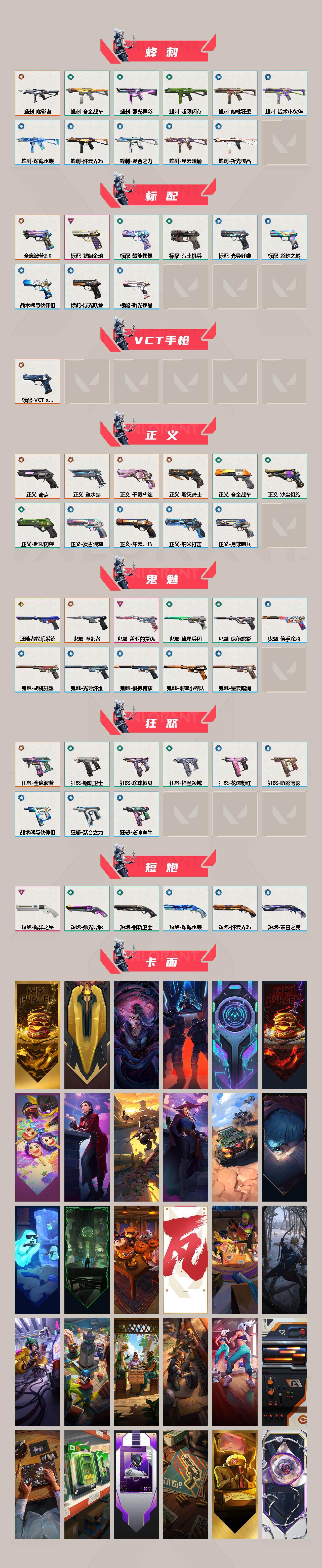 【套装】：离火刃套装，2021全球冠军赛套装，源能者娱乐系统套装，噬影者套装，离火刃套装，千灵华绽套装，全息波普//2.0套装
【英雄】：幻棱，炼狱，维斯，暮蝶，钛狐，壹决，铁臂，捷风，雷兹，幽影，