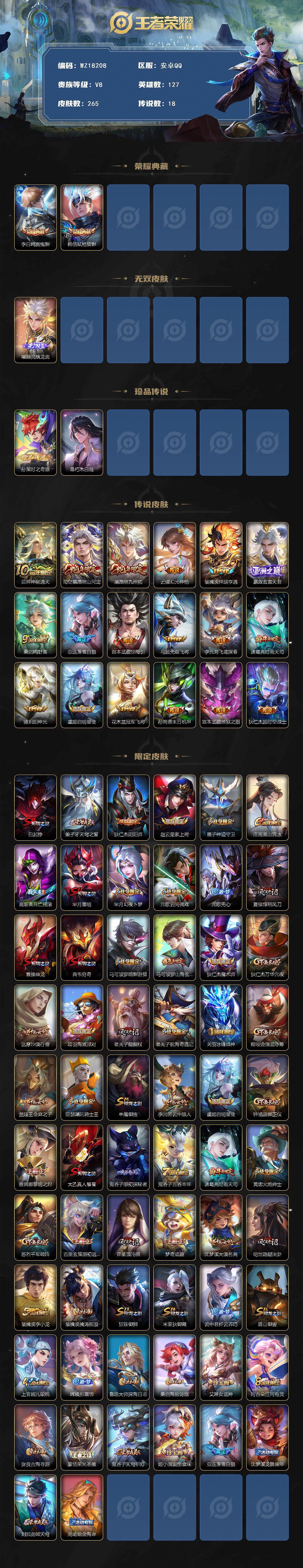 WZ03411624王者荣耀账号详情图2