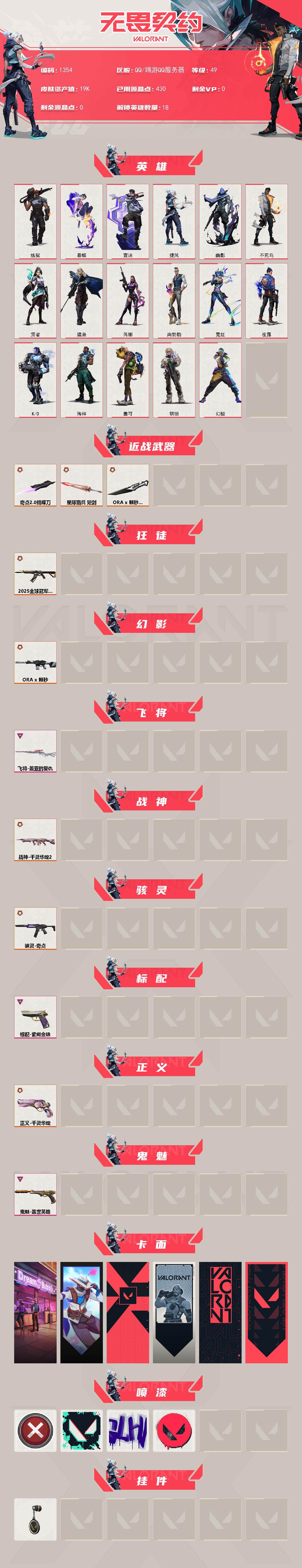 WWQXL40715无畏契约账号详情图2