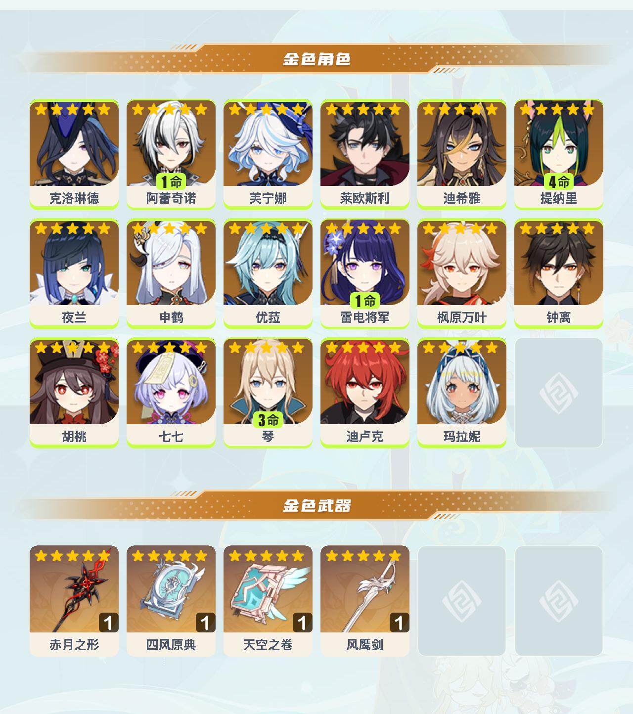 YSEY40256原神账号详情图3