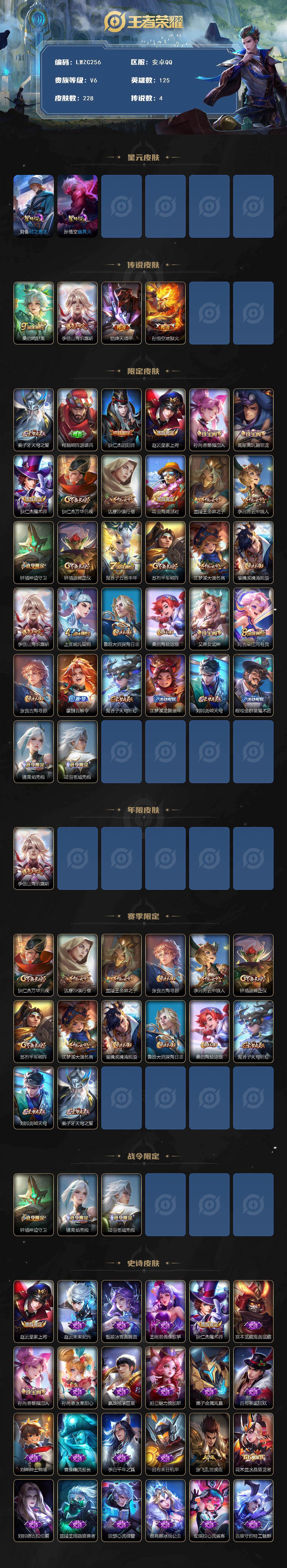 WZCMW462936王者荣耀账号详情图2