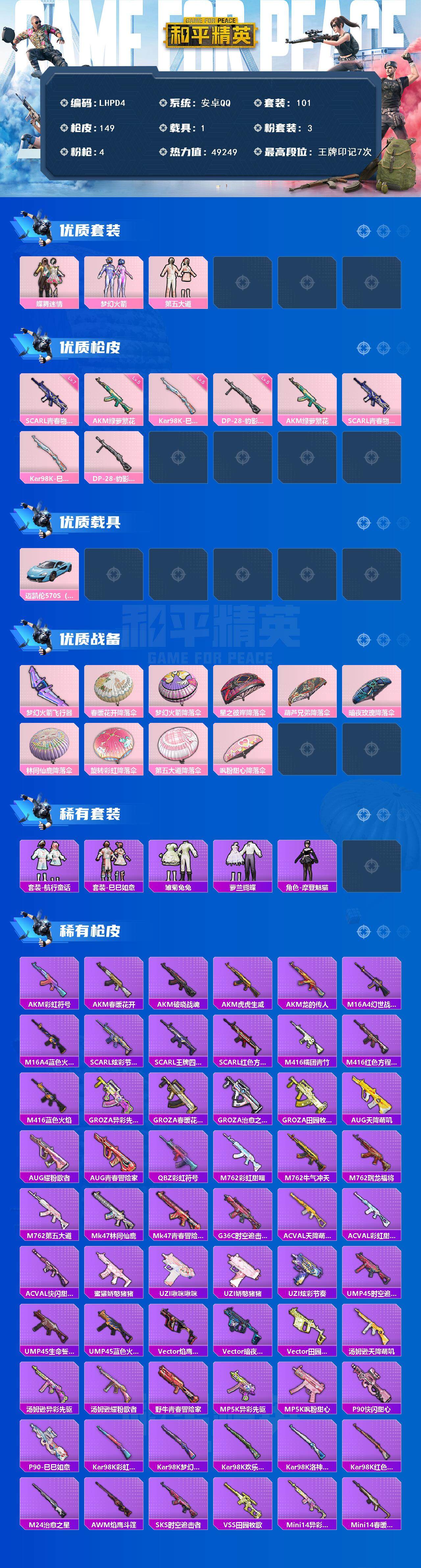 HPCMW412071和平精英账号详情图2