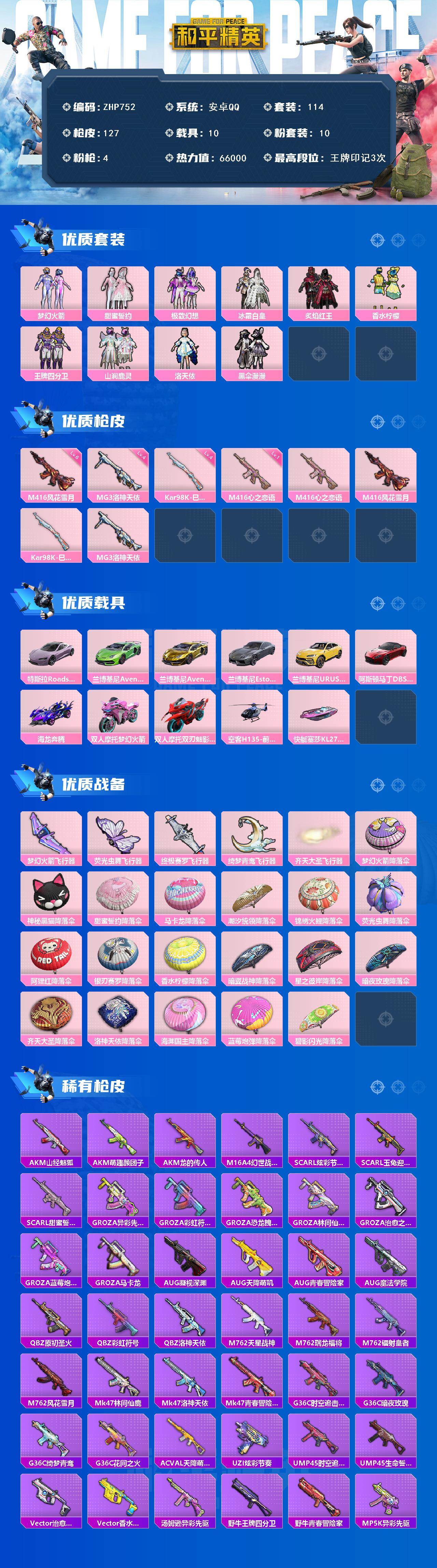 HPCMW417127和平精英账号详情图2 HPCMW417127和平精英账号详情图2