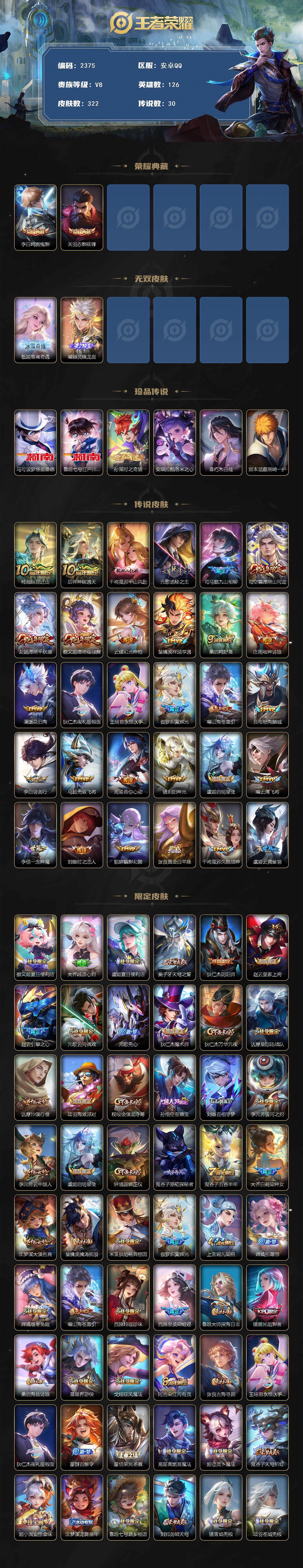 WZCMW413160王者荣耀账号详情图2