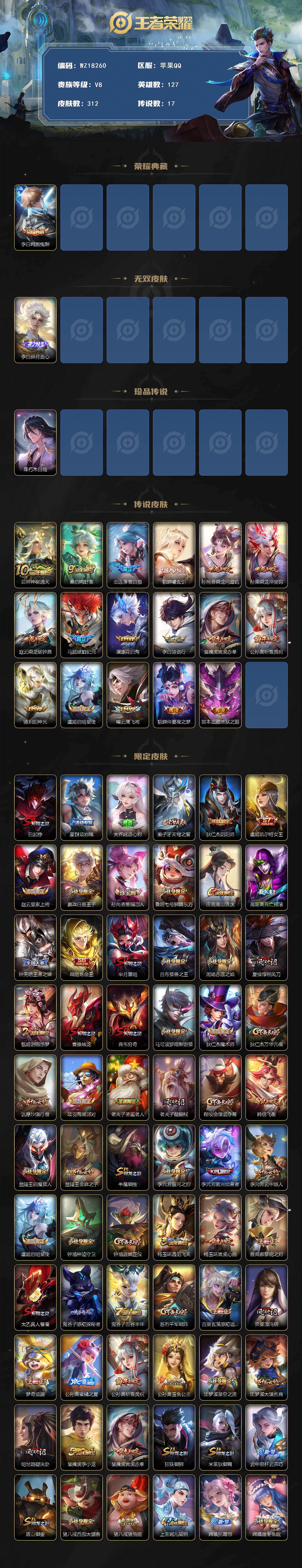 WZ03414443王者荣耀账号详情图2