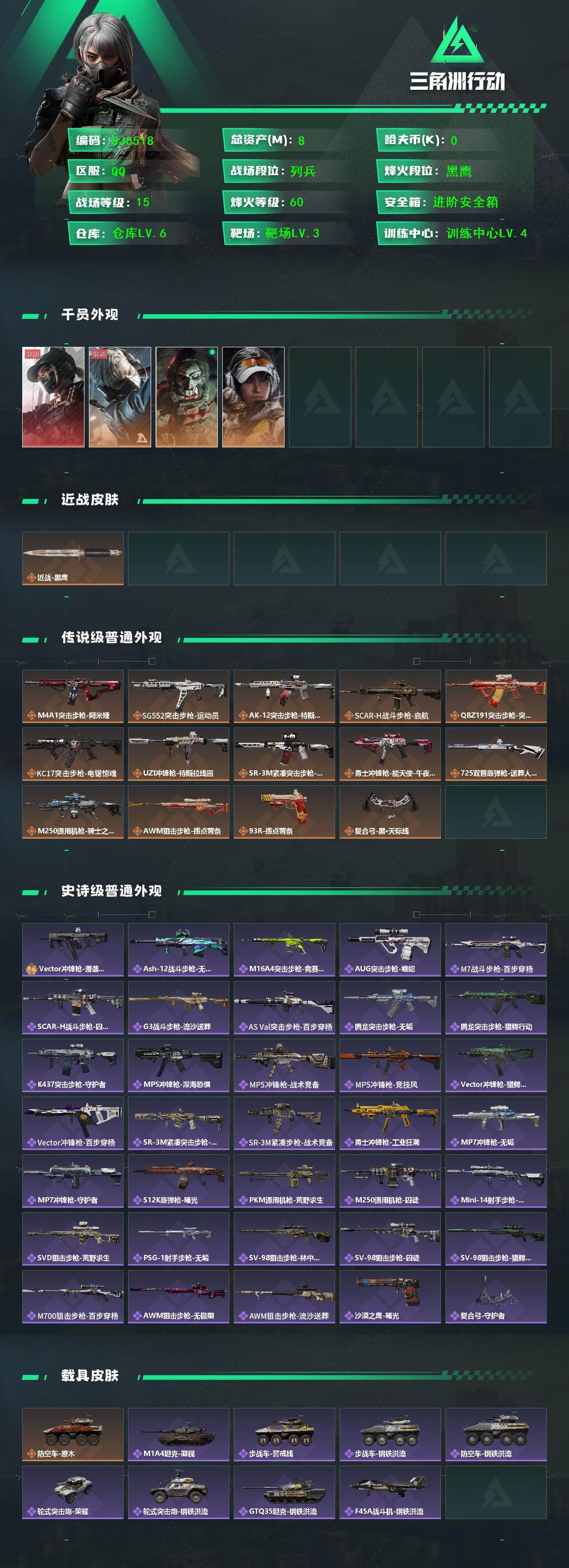 SJZEY42079三角洲行动账号详情图2 SJZEY42079三角洲行动账号详情图2