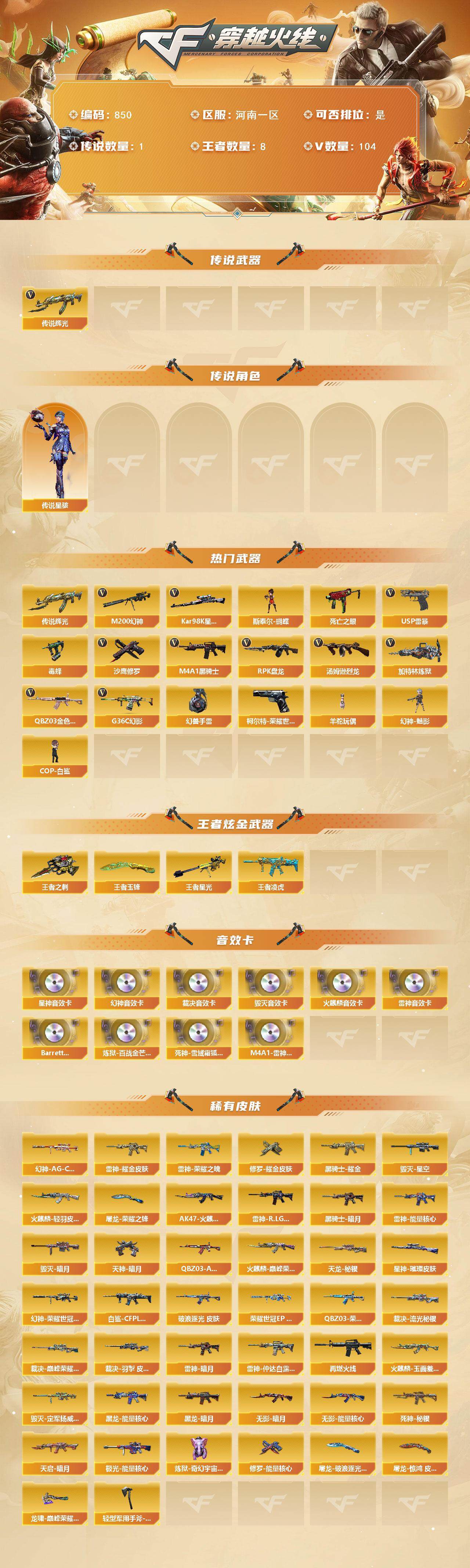 CFCMW422339穿越火线账号详情图2