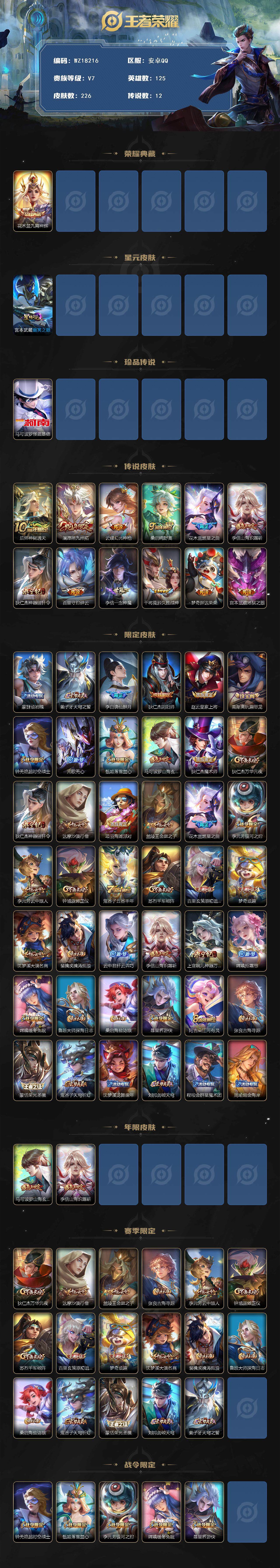 WZ03414493王者荣耀账号详情图2