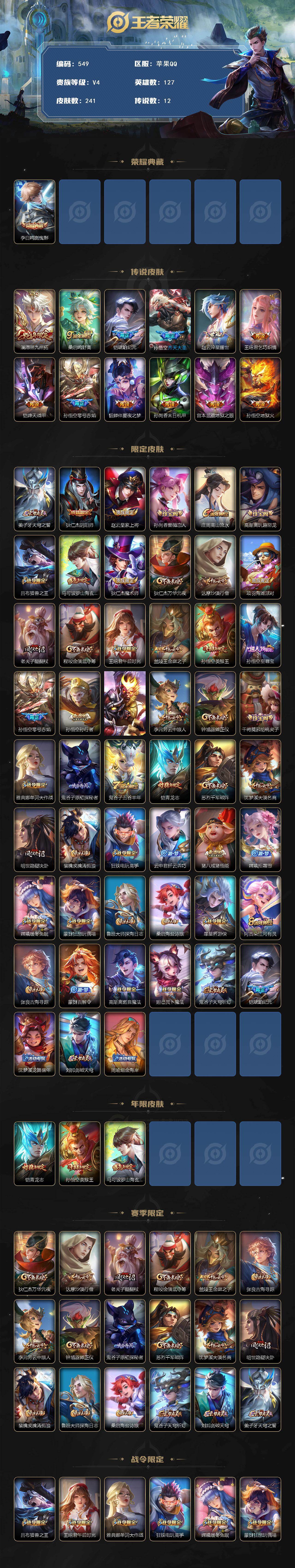 WZCMW495624王者荣耀账号详情图2