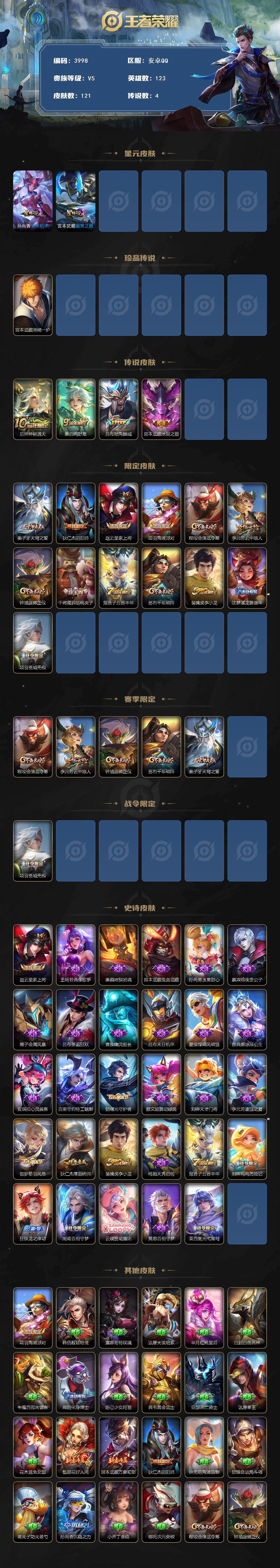 WZJZ425681王者荣耀账号详情图2 WZJZ425681王者荣耀账号详情图2