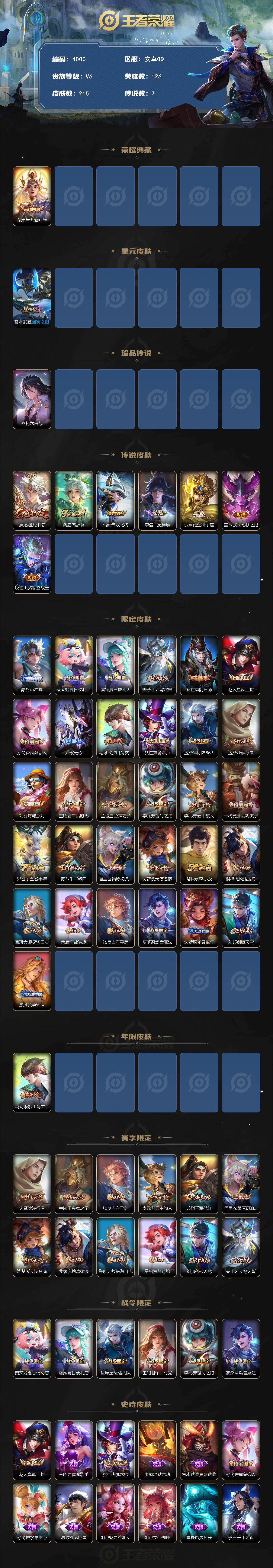 WZQM425611王者荣耀账号详情图3