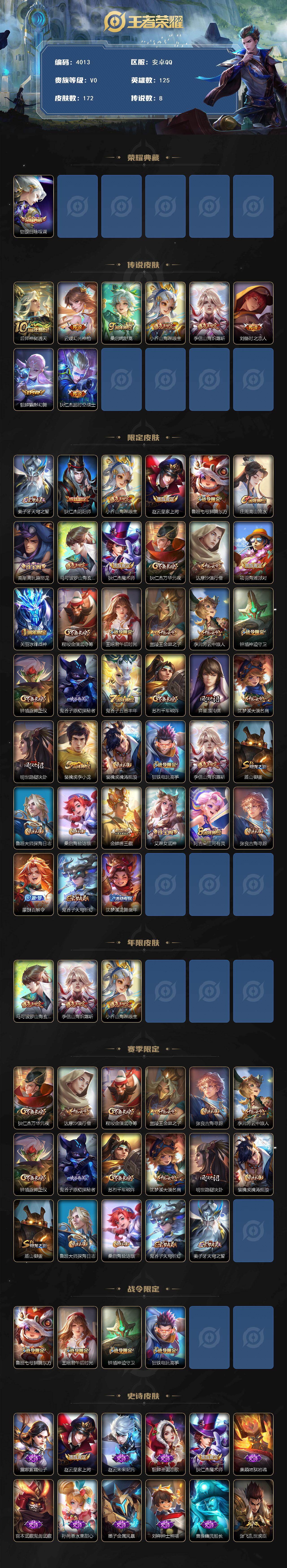 WZJZ425792王者荣耀账号详情图2