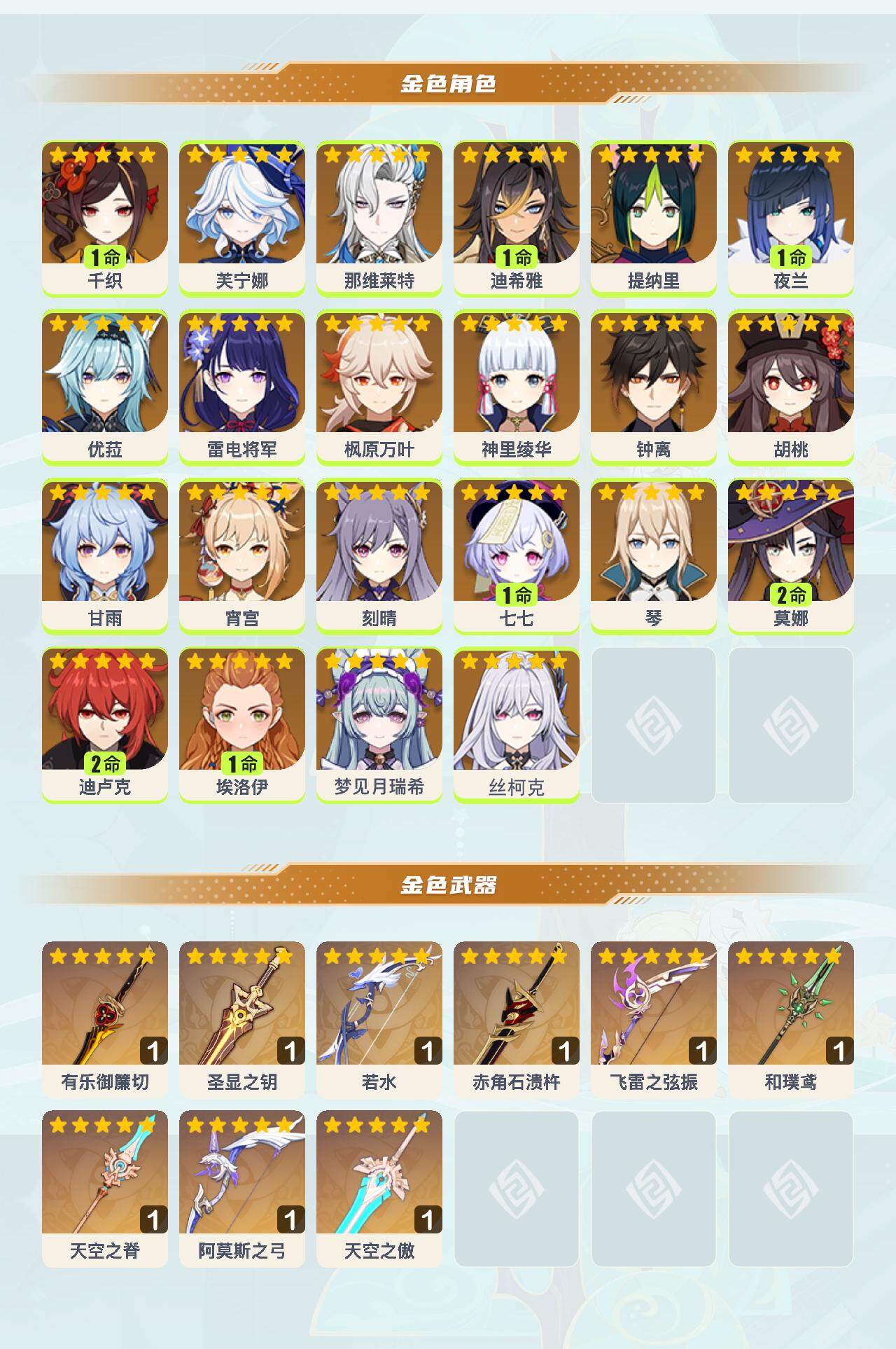 YSEY40296原神账号详情图4