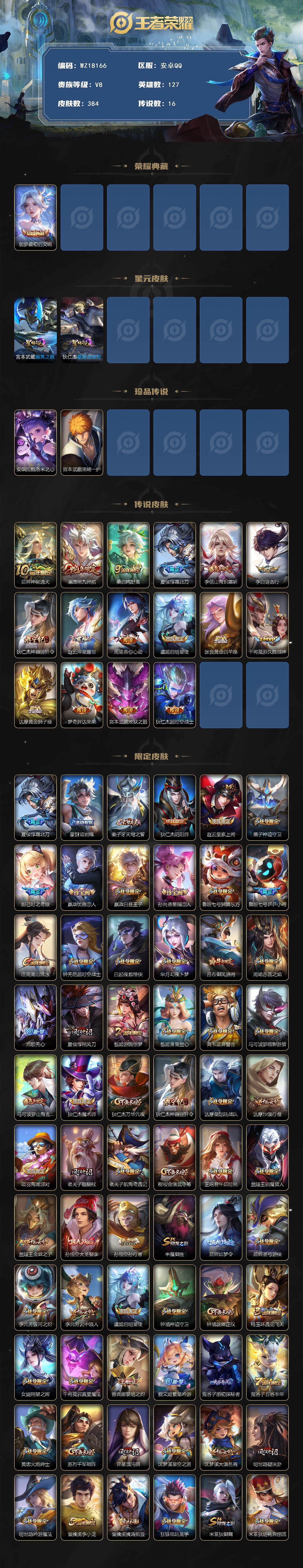 WZ03414453王者荣耀账号详情图2