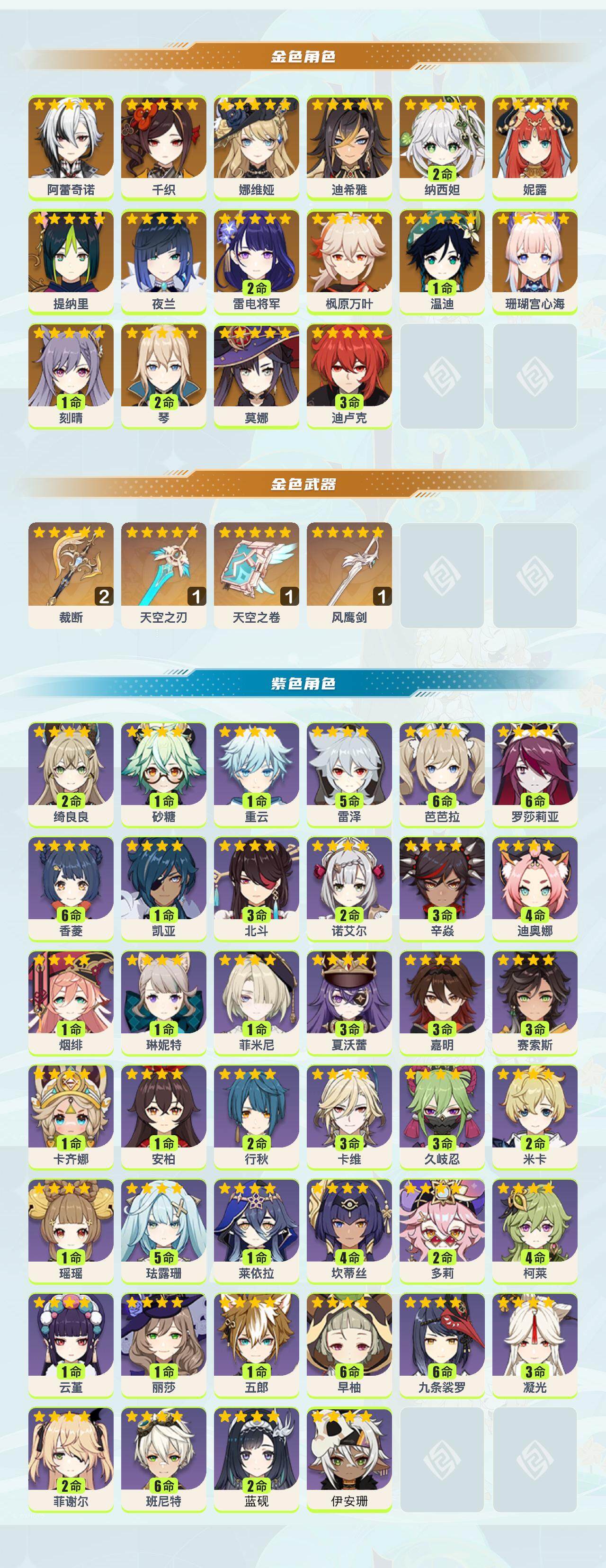 YSEY40279原神账号详情图2 YSEY40279原神账号详情图2