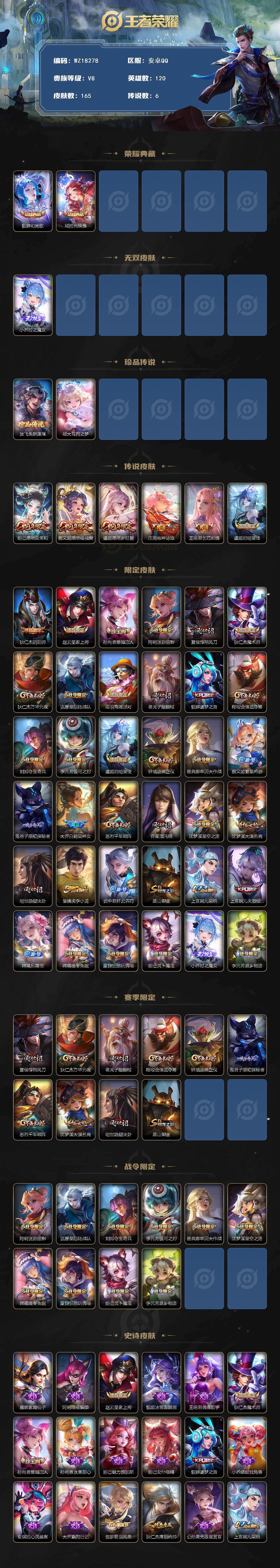 WZ03414484王者荣耀账号详情图2