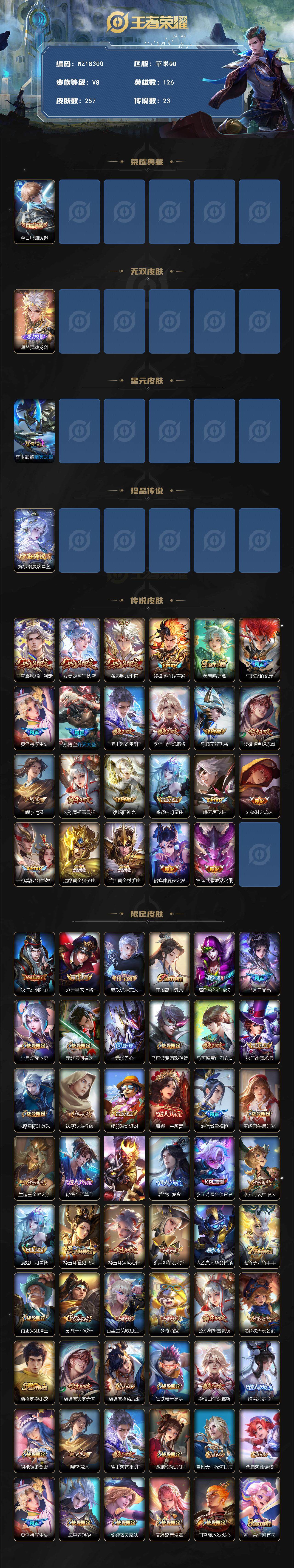 WZ03418183王者荣耀账号详情图2