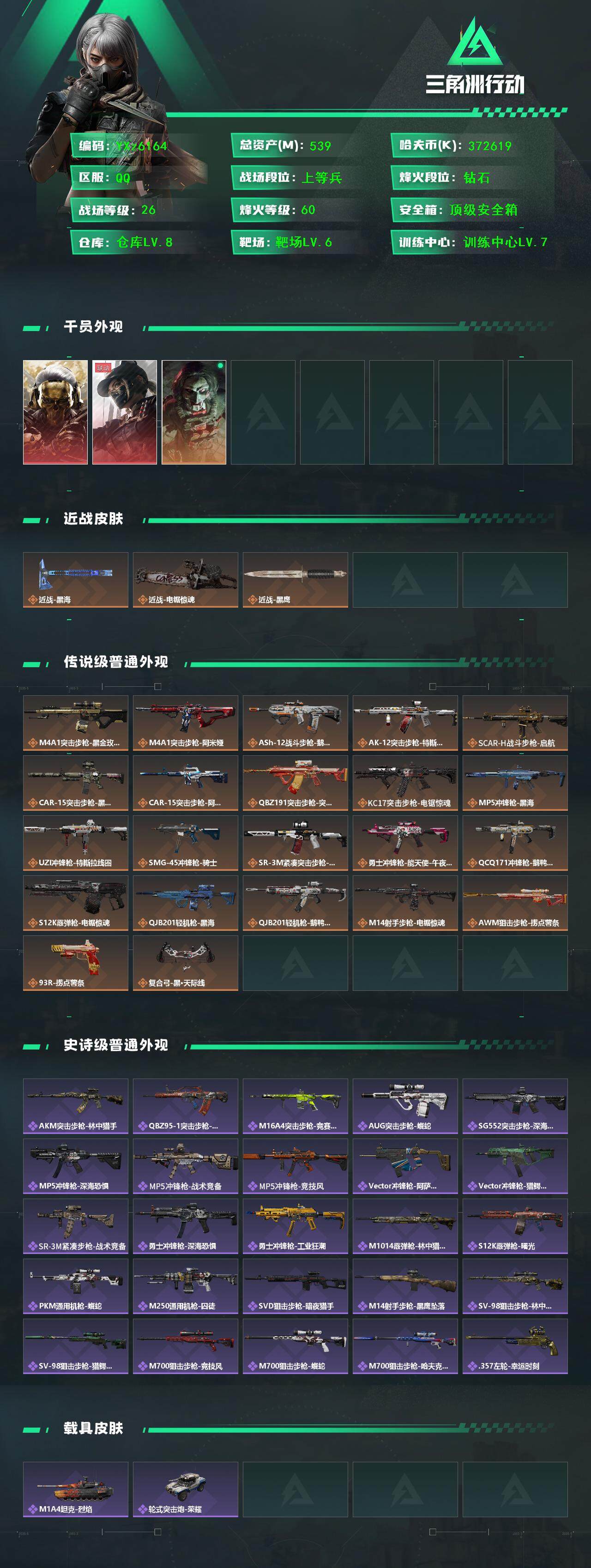 SJZCMW46641三角洲行动账号详情图2