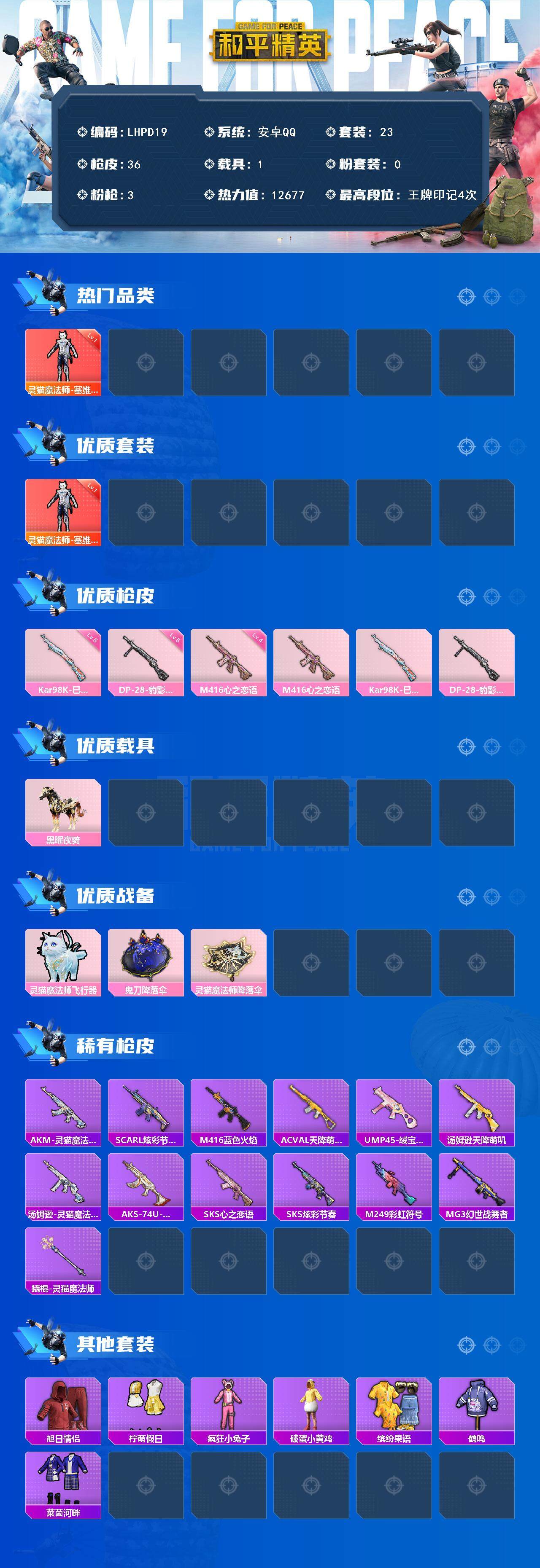 HPLX414287和平精英账号详情图2