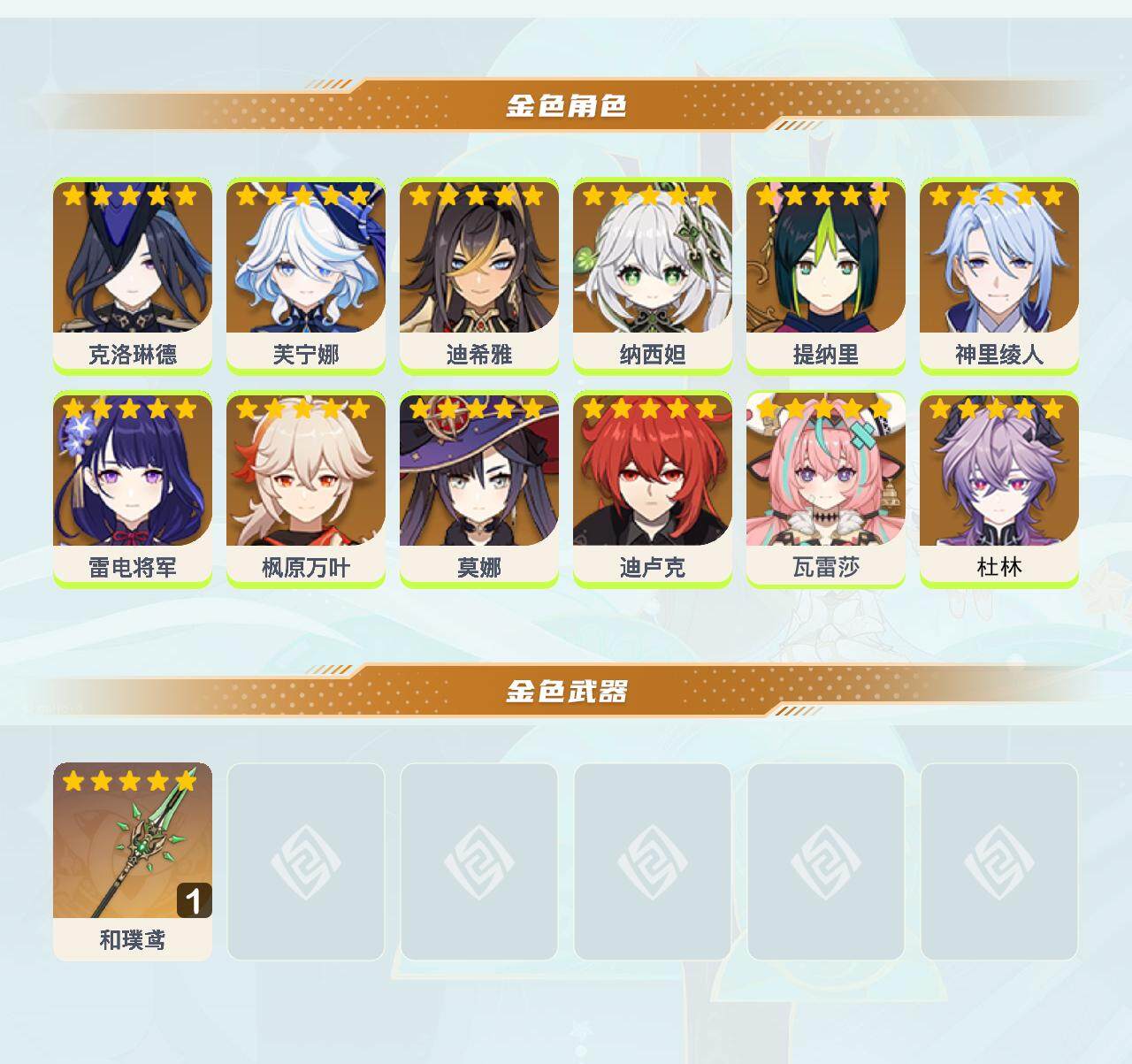 YSEY40302原神账号详情图3 YSEY40302原神账号详情图3