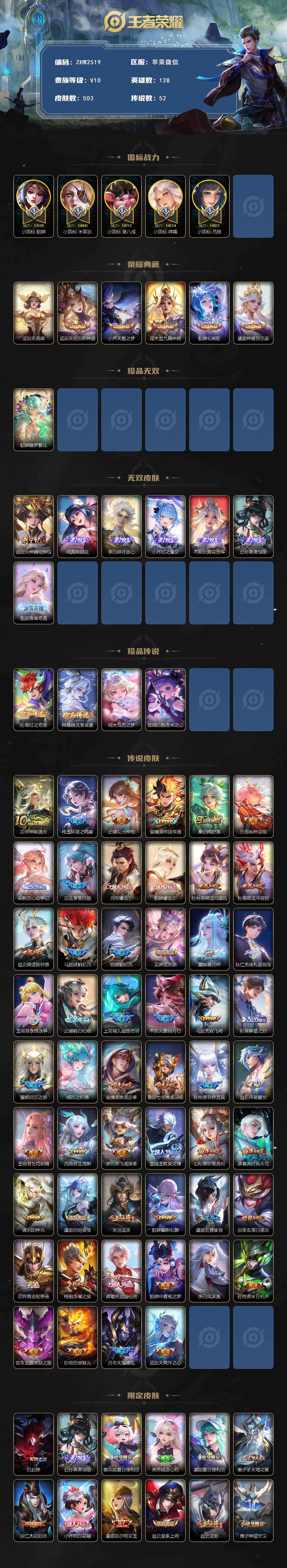 WZLE421452王者荣耀账号详情图2