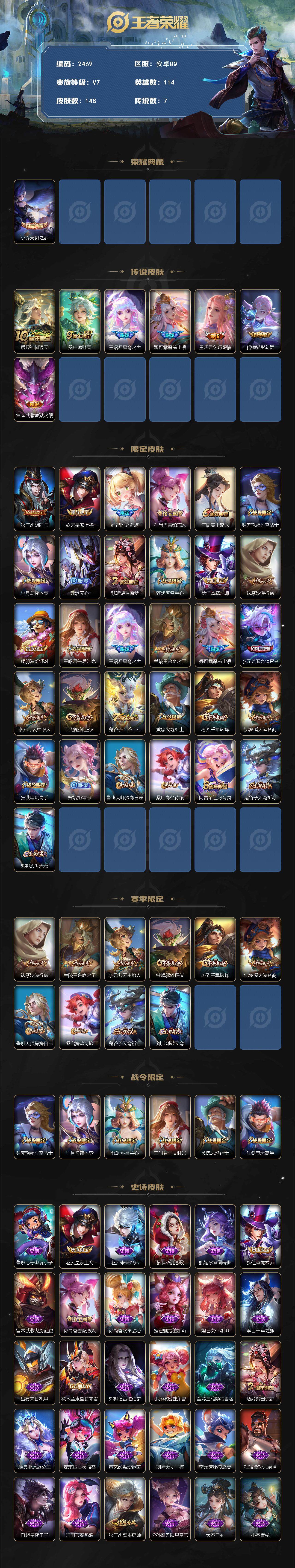 WZCMW416799王者荣耀账号详情图2