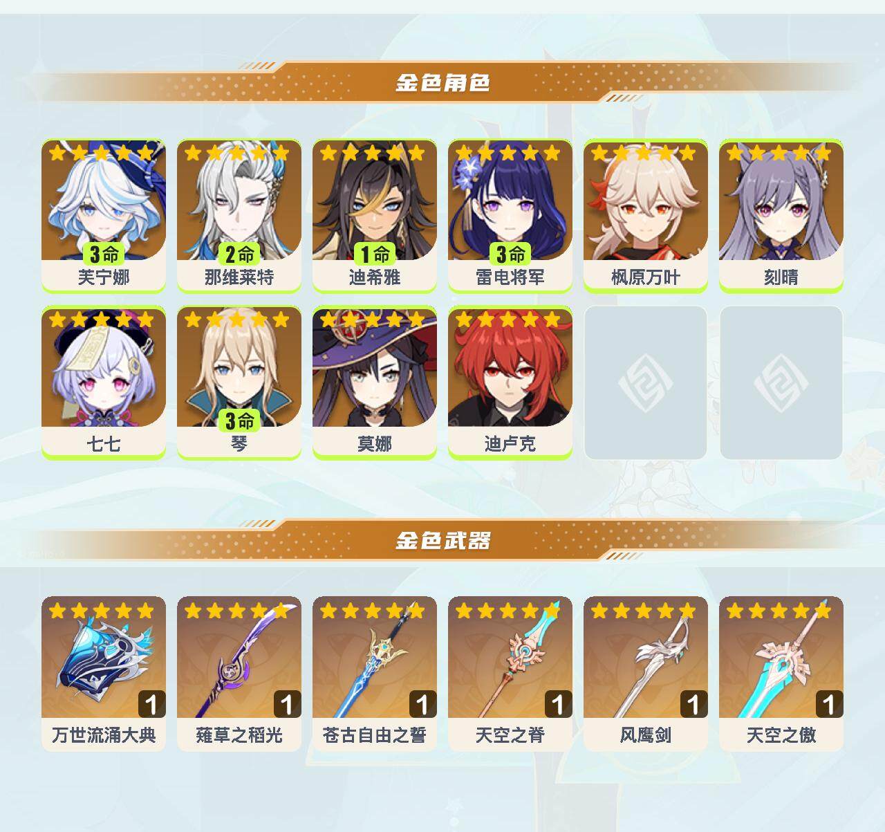 YSEY40335原神账号详情图3