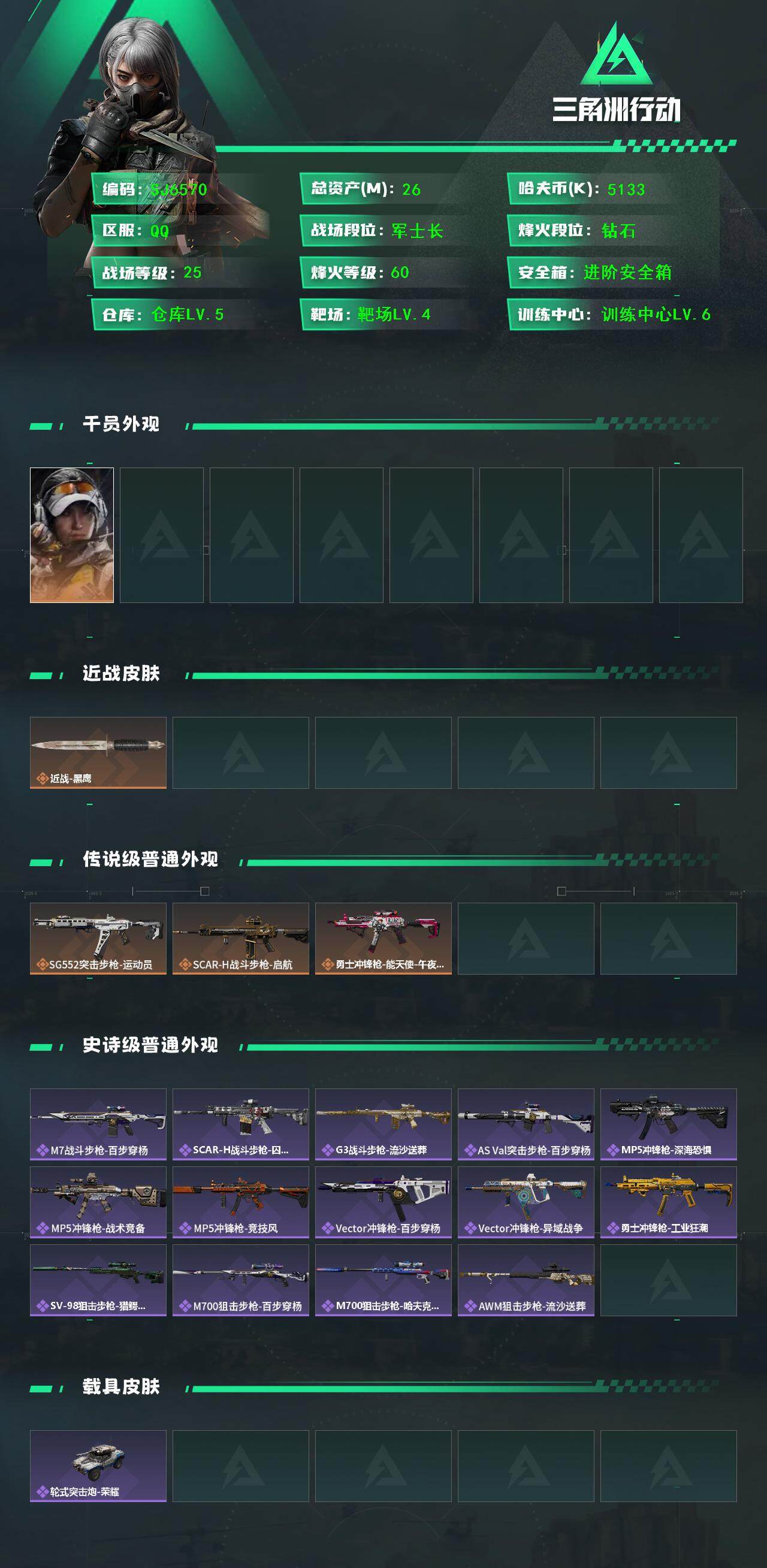 SJZQM43177三角洲行动账号详情图3 SJZQM43177三角洲行动账号详情图3