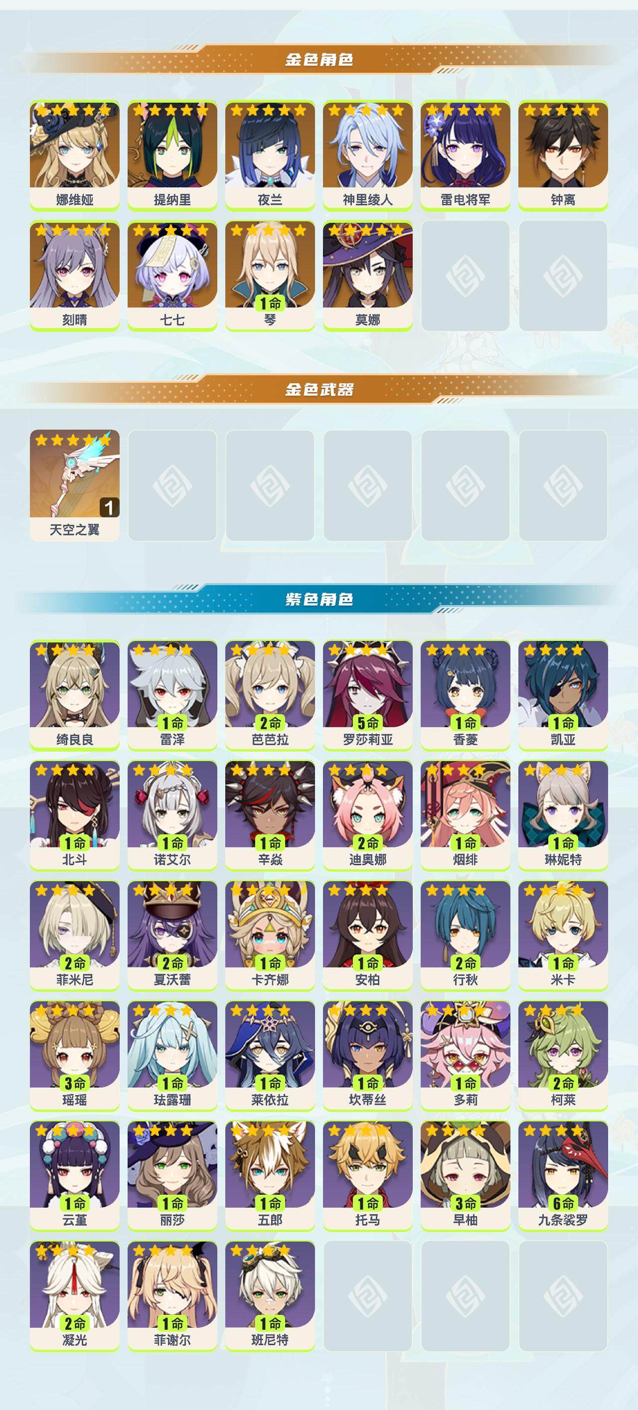 YSEY40310原神账号详情图2 YSEY40310原神账号详情图2