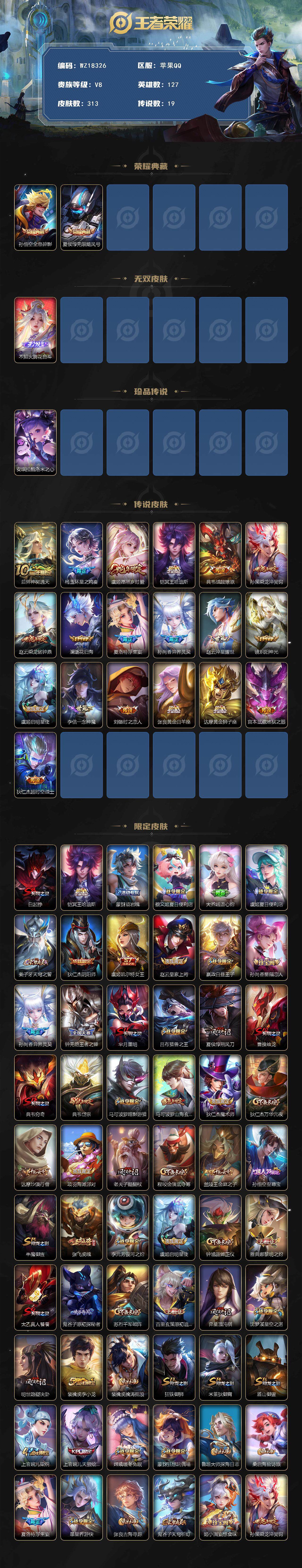 WZ03418172王者荣耀账号详情图2