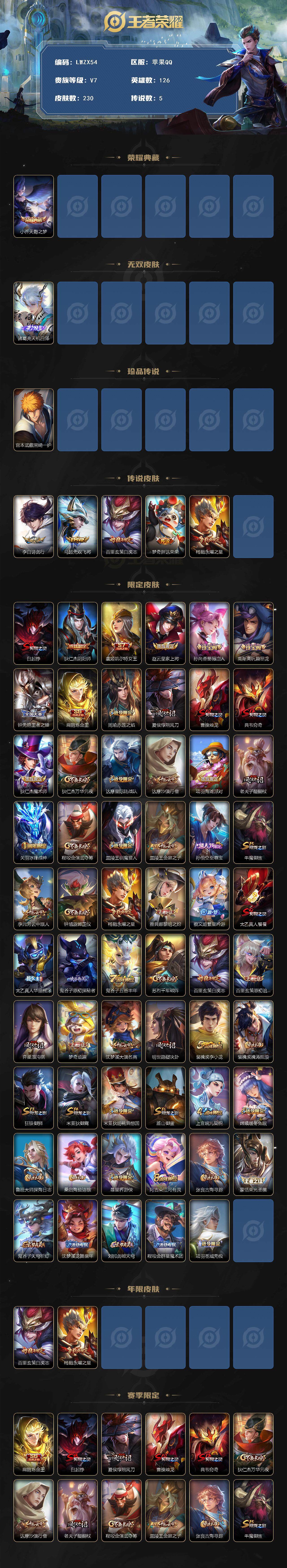 WZLE469784王者荣耀账号详情图2