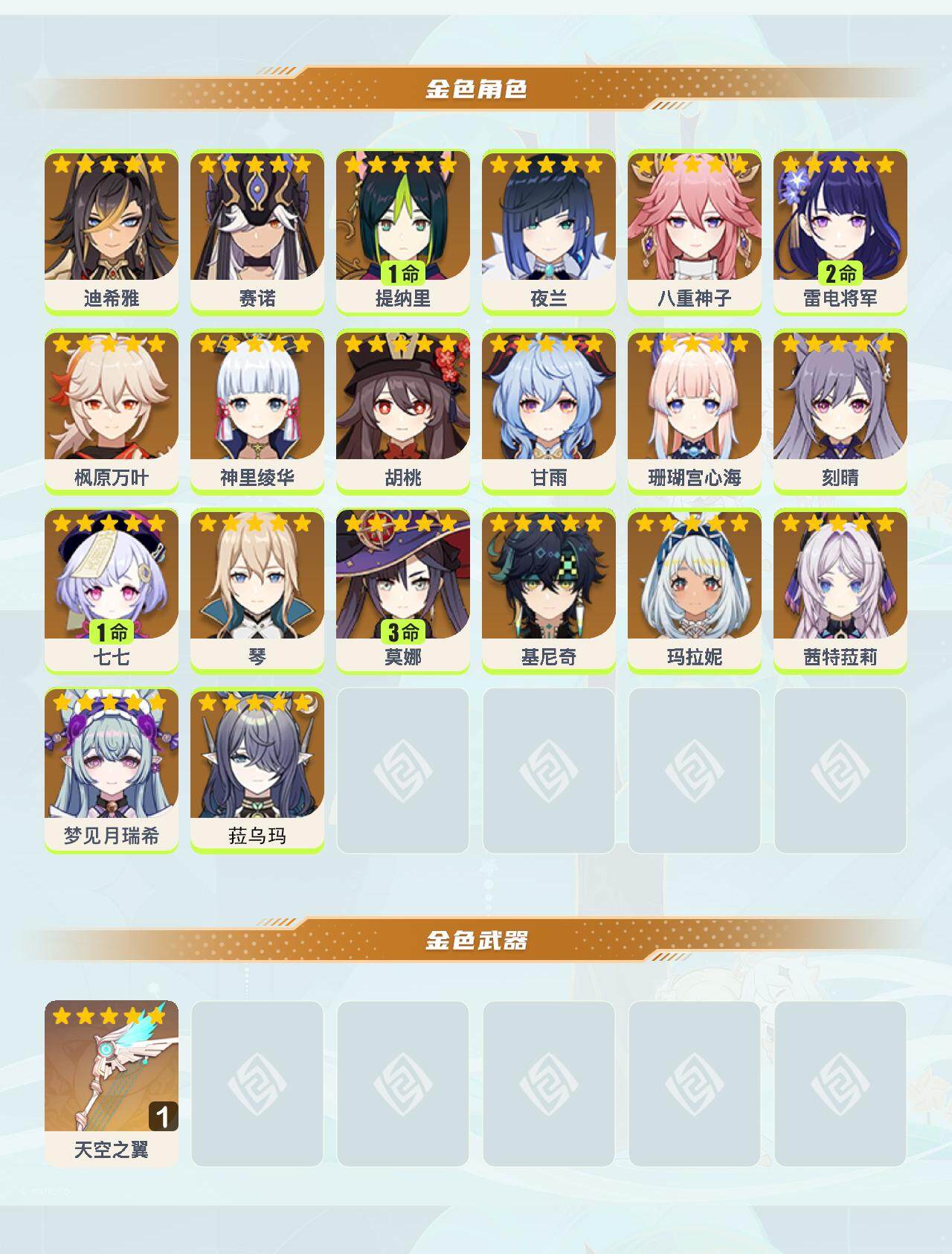 YSEY40289原神账号详情图2 YSEY40289原神账号详情图2