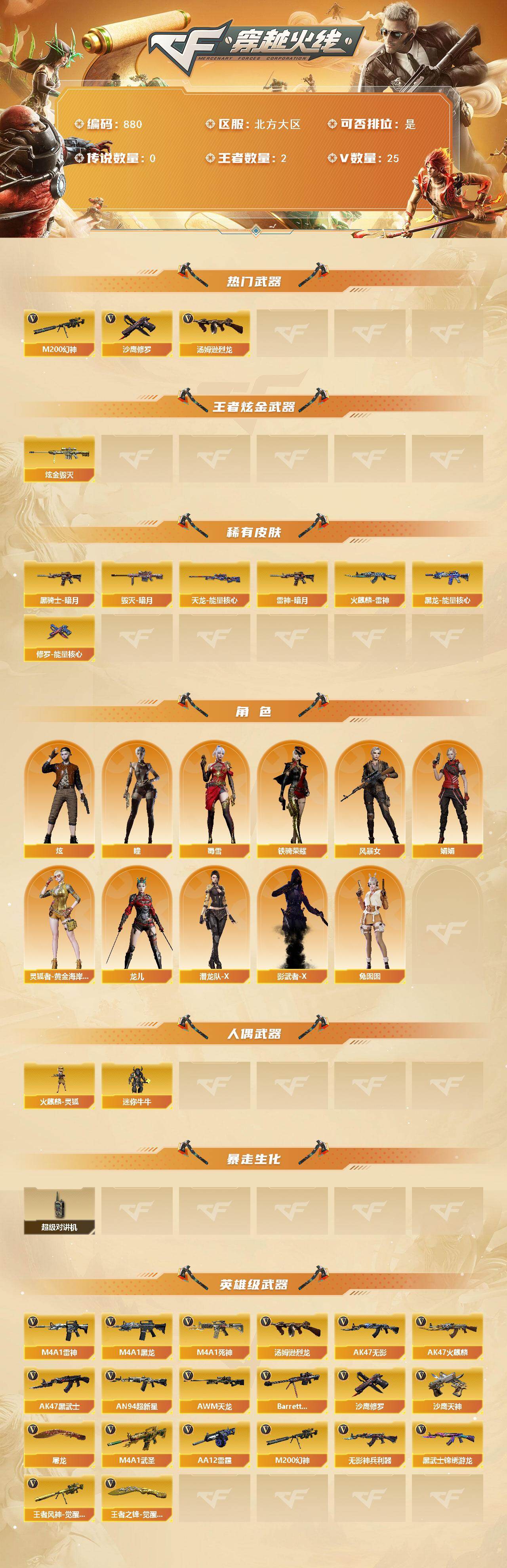 CFCMW421461穿越火线账号详情图2