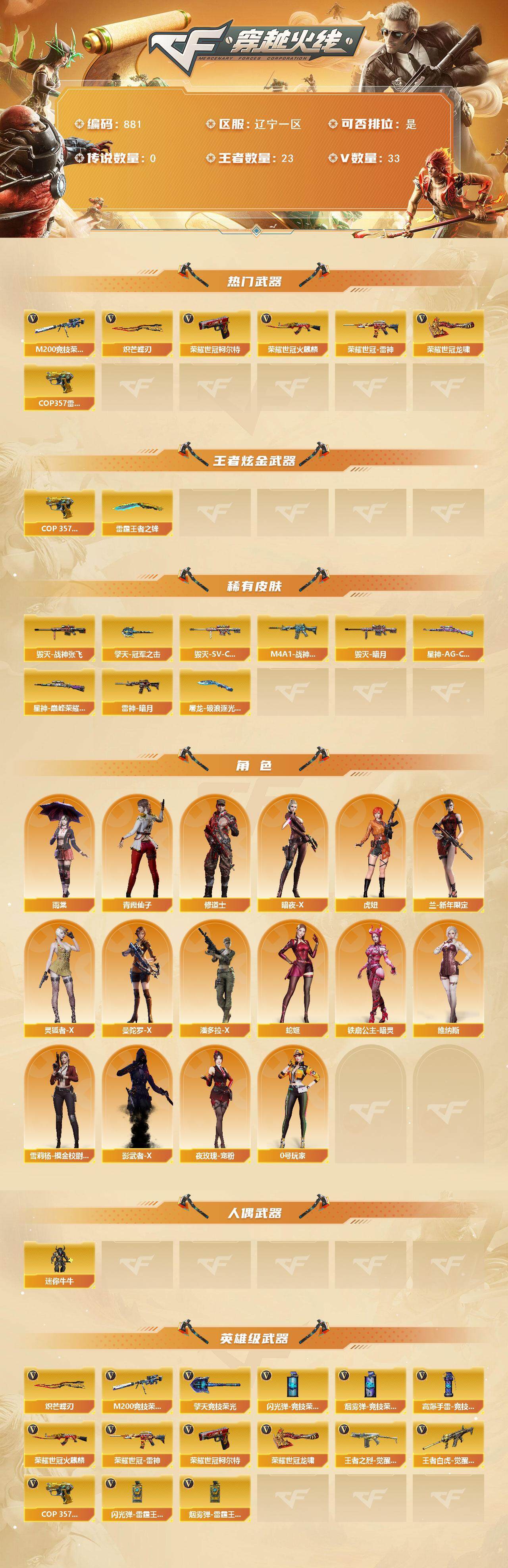 CFCMW421502穿越火线账号详情图2