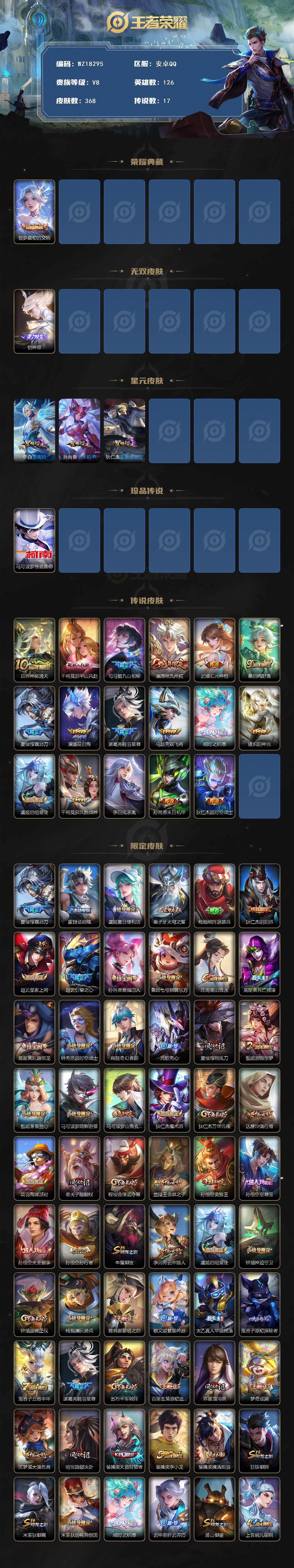 WZ03418159王者荣耀账号详情图2