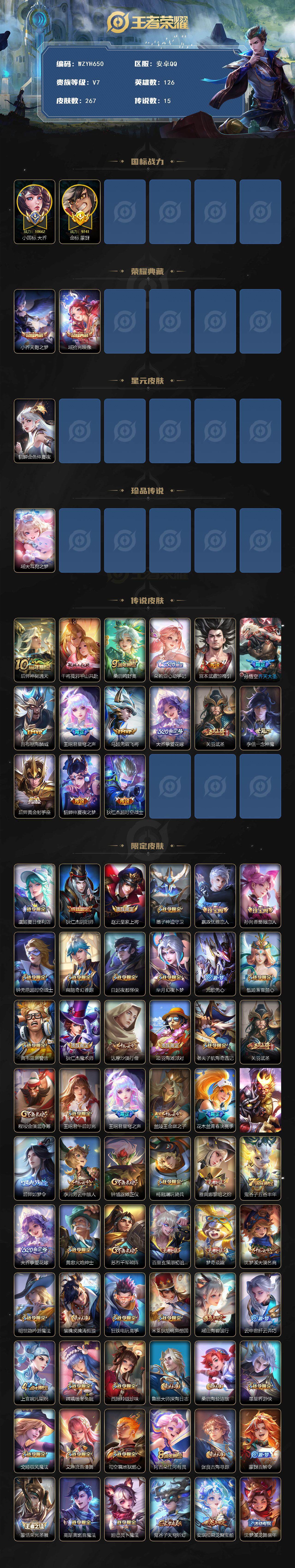 WZQM417610王者荣耀账号详情图3