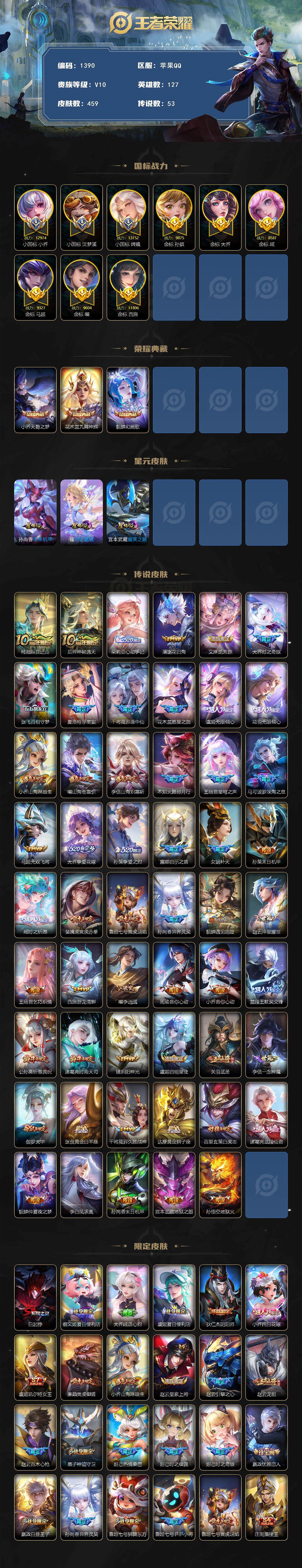 WZQM415179王者荣耀账号详情图3