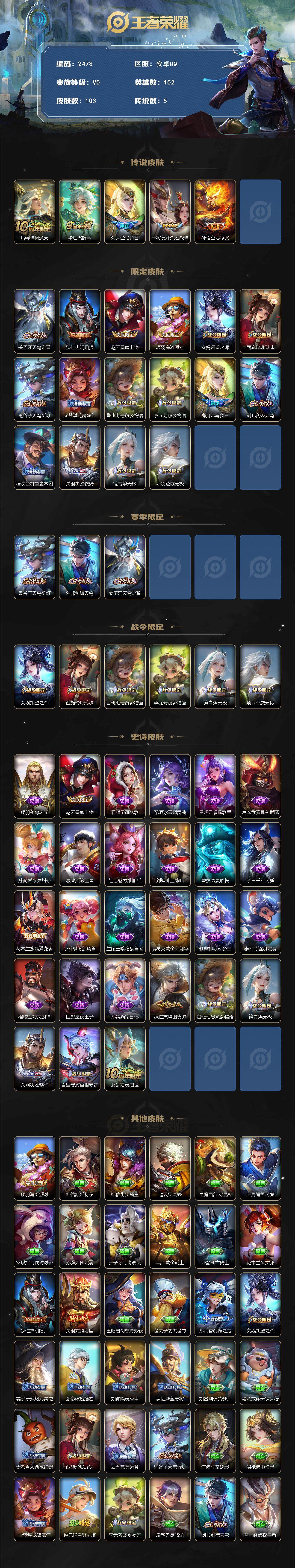 WZCMW416802王者荣耀账号详情图2