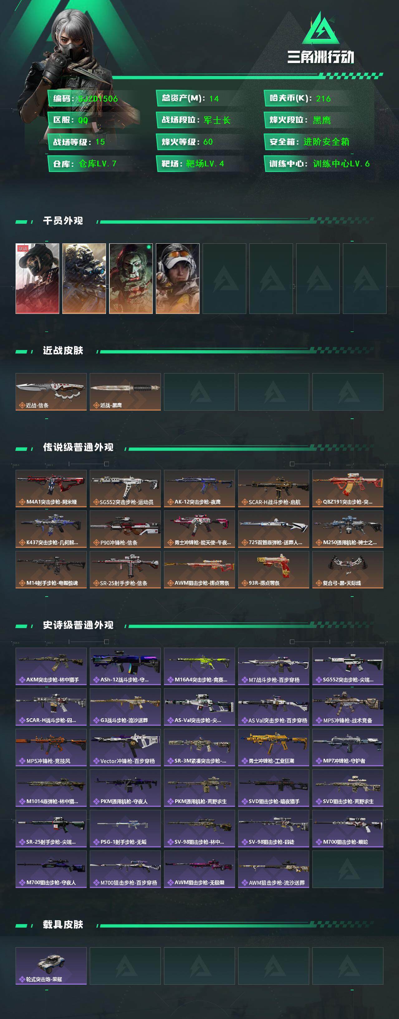 SJZQM42823三角洲行动账号详情图3