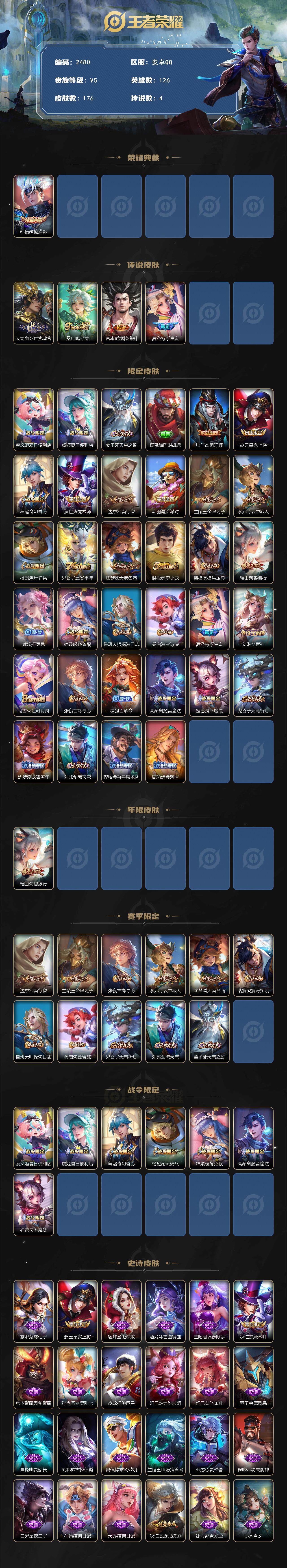 WZCMW416827王者荣耀账号详情图2