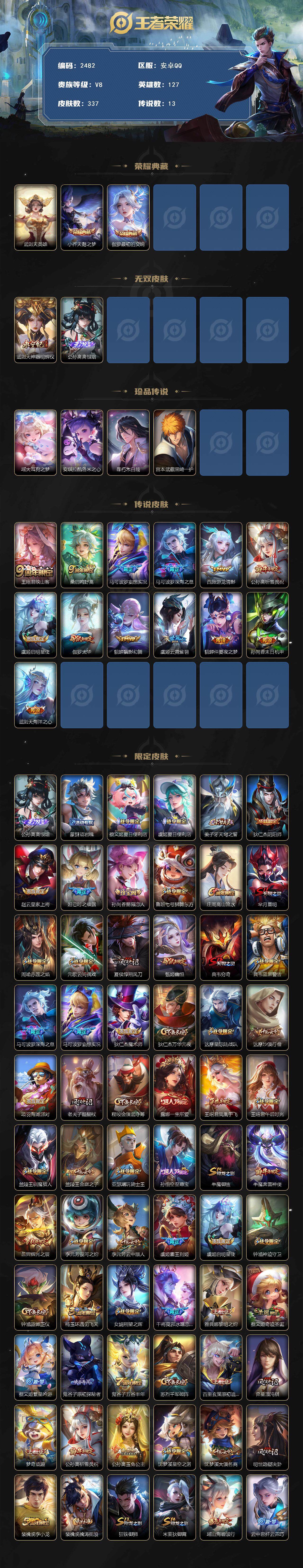 WZCMW416829王者荣耀账号详情图2 WZCMW416829王者荣耀账号详情图2