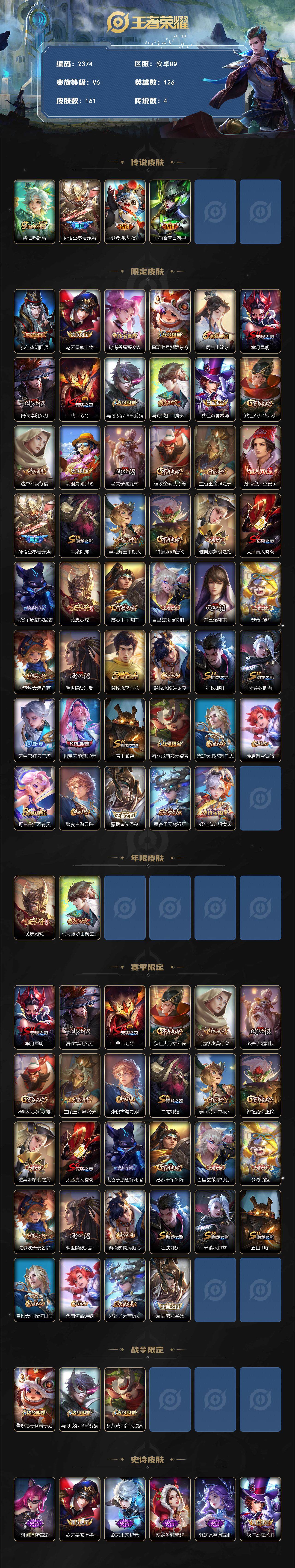 WZCMW416832王者荣耀账号详情图2