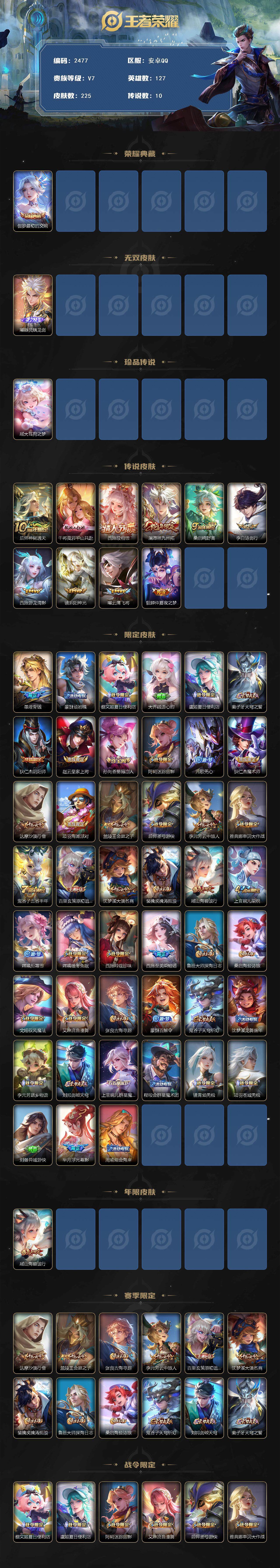 WZCMW416852王者荣耀账号详情图2