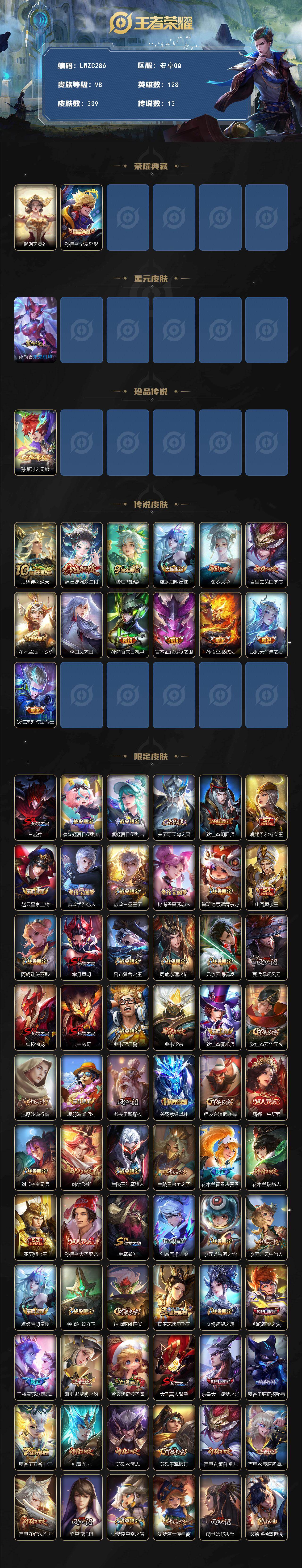 WZCMW463875王者荣耀账号详情图2