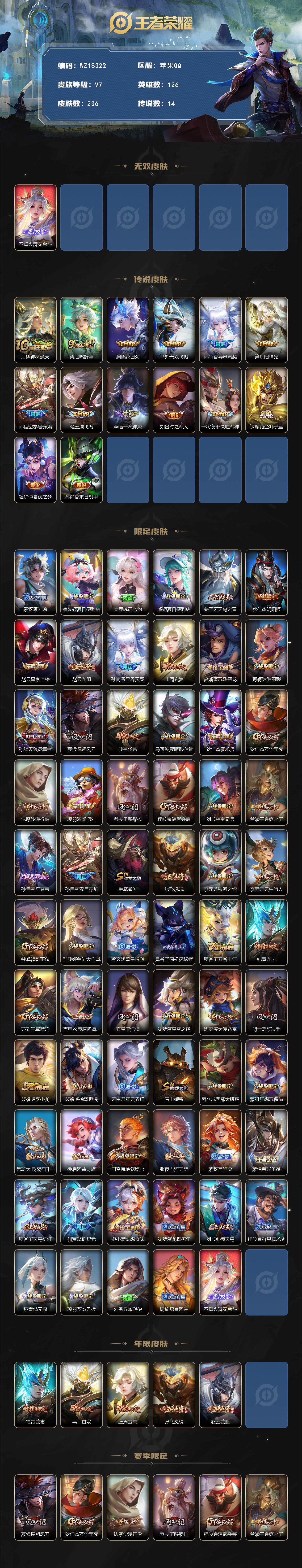 WZ03418670王者荣耀账号详情图2