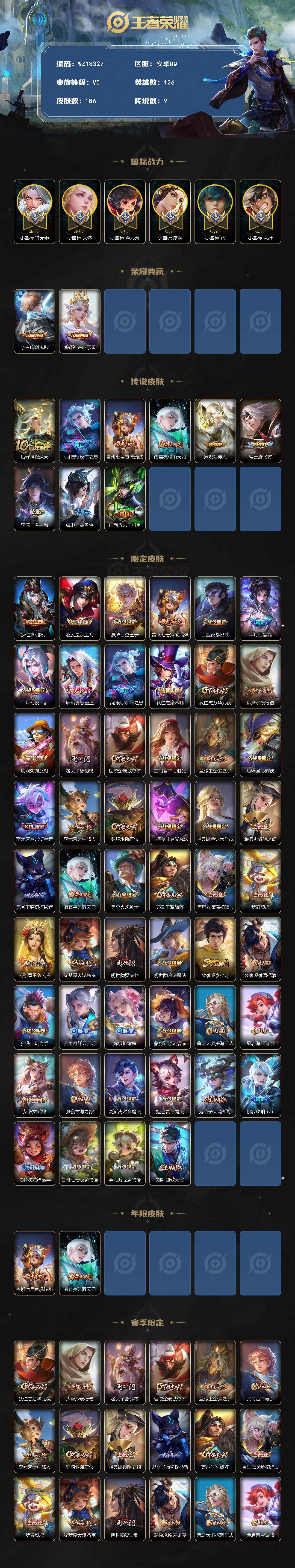 WZ03418106王者荣耀账号详情图2