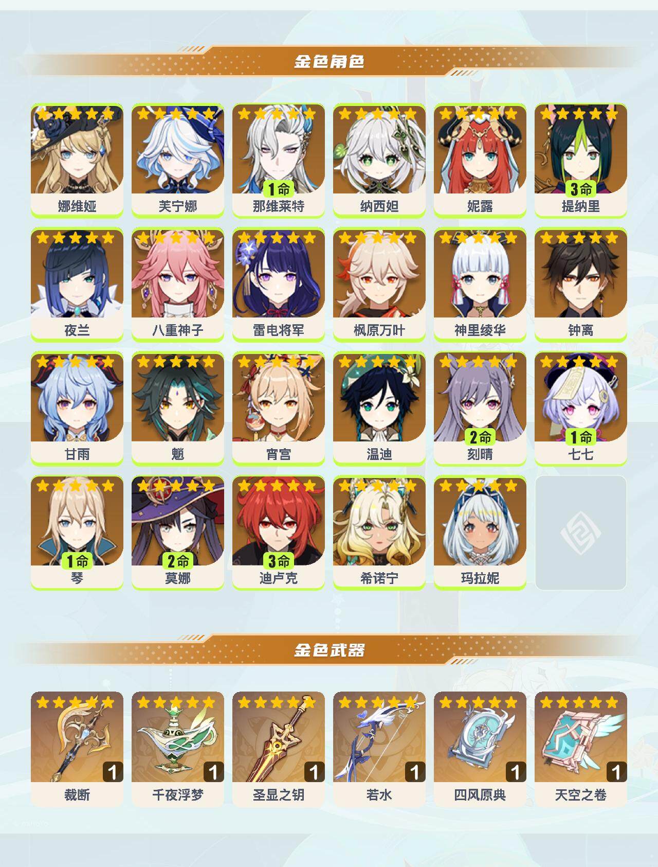 YSEY40323原神账号详情图3 YSEY40323原神账号详情图3